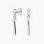 Pendientes largos de plata 1ª ley circonitas 23 mm