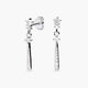 Pendientes largos de plata 1ª ley circonitas 23 mm