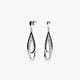 Pendientes largos de plata 1ª ley circonitas 40 mm