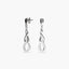 Pendientes largos de plata 1ª ley circonitas 32 mm