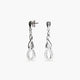 Pendientes largos de plata 1ª ley circonitas 32 mm