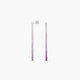 Pendientes largos de plata 1ª ley circonitas rosa 48 mm RAINBOW TENNIS