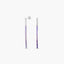 Pendientes largos de plata 1ª ley circonitas violeta 48 mm RAINBOW TENNIS