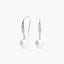 Pendientes largos de plata 1ª ley con perlas y circonitas 32 mm