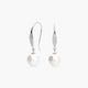 Pendientes largos de plata 1ª ley con perlas y circonitas 32 mm