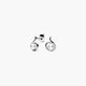Pendientes de plata 1ª ley con perlas y circonitas 11 mm