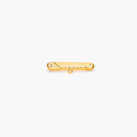 Alfiler bebé barra redondo de oro 18K 30 mm