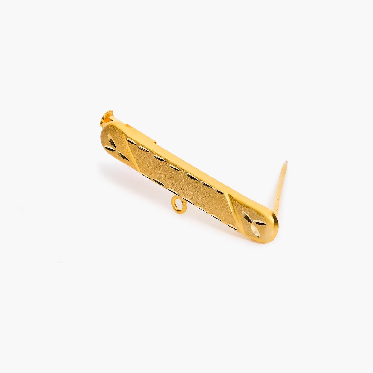 Alfiler bebé barra redondo de oro 18K 30 mm
