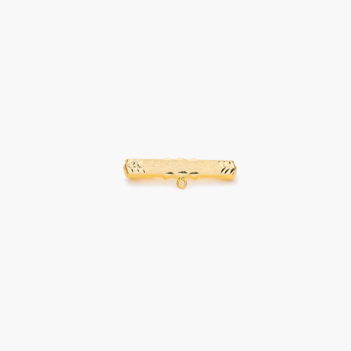 Alfiler bebé barra rectangular de oro 18K 30 mm