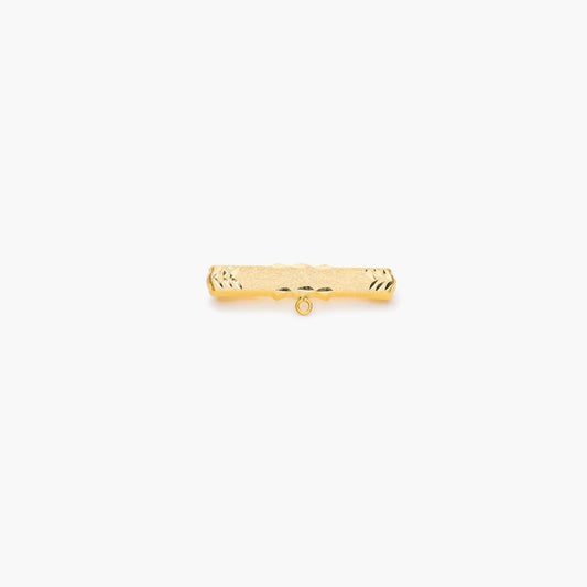 Alfiler bebé barra rectangular de oro 18K 30 mm