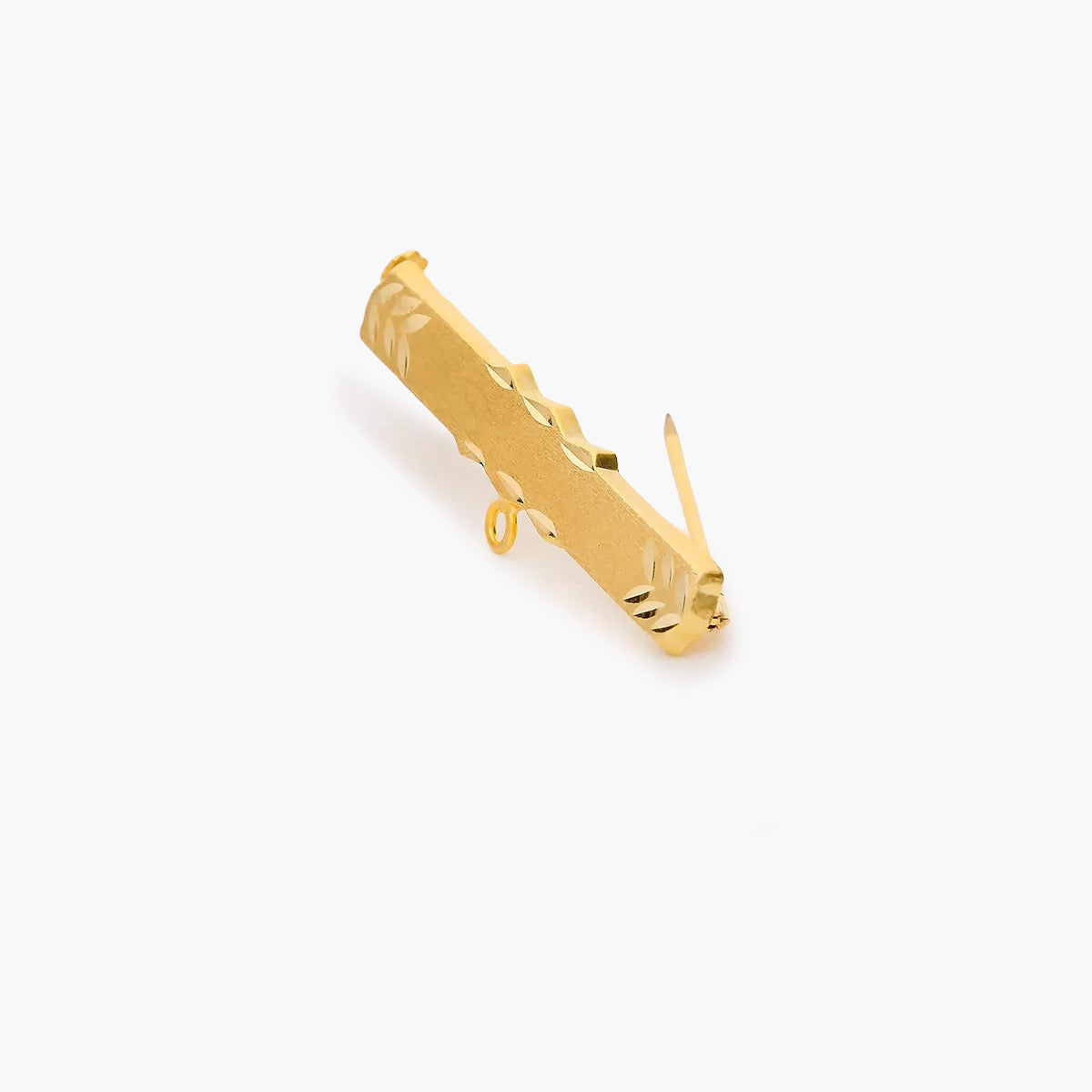 Alfiler bebé barra rectangular de oro 18K 30 mm