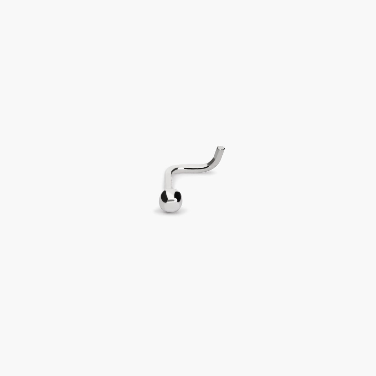 Piercing de nariz de oro blanco 18K bola 10 mm