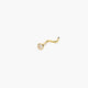 Piercing de nariz de oro 18K circonita 10 mm