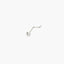 Piercing de nariz de oro blanco 18K circonita 10 mm