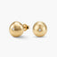 Pendientes redondos de plata 1ª ley con baño de oro 18K topacio blanco 11 mm BLOWN