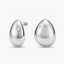 Pendientes con forma lágrima de plata 1ª ley topacio blanco 30x23 mm BLOWN