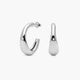 Pendientes de aro de plata 1ª ley topacio blanco 29x9,5 mm BLOWN