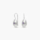 Pendientes largos de plata 1ª ley amatista violeta 30 mm BLOWN