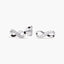 Pendientes infinito de plata 1ª ley circonitas 4 mm