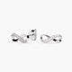 Pendientes infinito de plata 1ª ley circonitas 4 mm