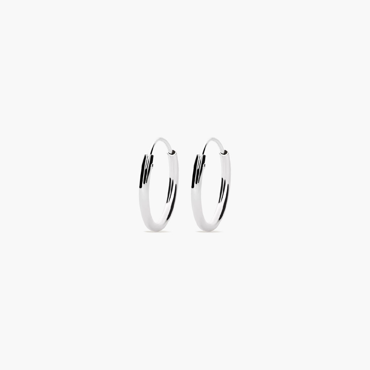Pendientes de aro de plata 1ª ley 12 mm