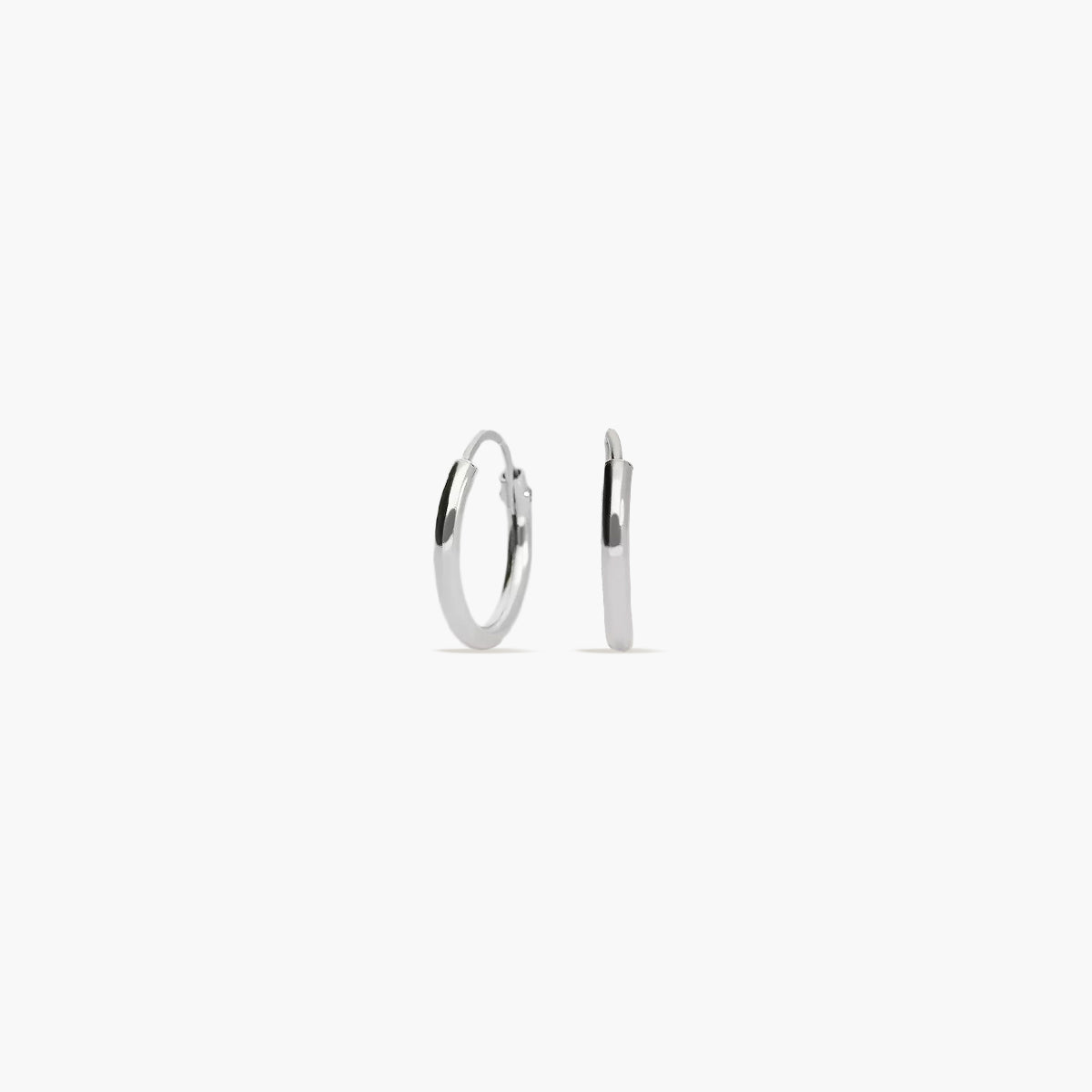 Pendientes de aro de plata 1ª ley 10 mm