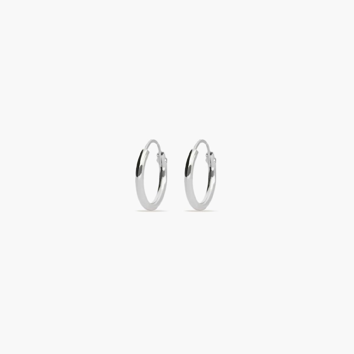 Pendientes de aro de plata 1ª ley 10 mm
