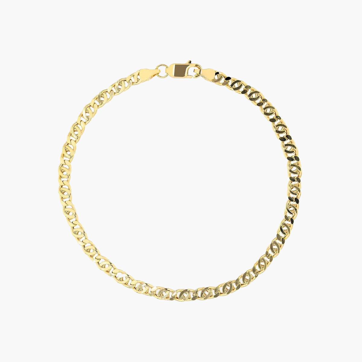 Pulsera de oro 18K tigre diamantado 19 cm