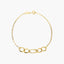 Pulsera de oro 18K eslabón anillas con cadena 19 cm