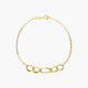 Pulsera de oro 18K eslabón anillas con cadena 19 cm