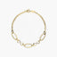 Pulsera de oro 18K eslabón anillas con cadena 19 cm INFINITY