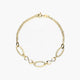 Pulsera de oro 18K eslabón anillas con cadena 19 cm INFINITY