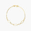 Pulsera de oro 18K eslabón anillas con cadena 19 cm