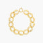 Pulsera reversible de oro 18K eslabón filigranda en forma de flor 20 cm