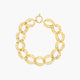 Pulsera reversible de oro 18K eslabón filigranda en forma de flor 20 cm