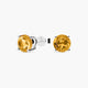 Pendientes redondos de plata 1ª ley citrino 7 mm PRISM
