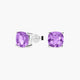 Pendientes de plata 1ª ley amatista violeta 7 mm PRISM