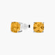 Pendientes de plata 1ª ley citrino 7 mm PRISM
