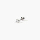 Piercing de oreja de plata 1ª ley circonita redonda 2 mm