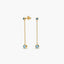 Pendientes largos de plata 1ª ley con baño de oro 18K topacio azul 33 mm WHISPERS