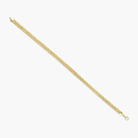 Pulsera de oro 18K 19 cm DOUBLE ROPE