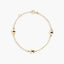 Pulsera infantil de oro 18K estrellas 15-17 cm