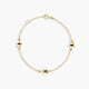 Pulsera infantil de oro 18K estrellas 15-17 cm