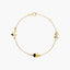 Pulsera infantil de oro 18K con motivos de oso, delfín y corazón 13-15 cm