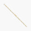 Pulsera esclava de oro 18K con chapa oval 17 cm