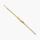 Pulsera esclava de oro 18K con chapa oval 15 cm