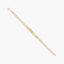 Pulsera esclava de oro 18K con chapa oval 17 cm