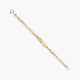 Pulsera esclava de oro 18K con chapa oval para bebé 11 cm