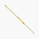Pulsera esclava de oro 18K con chapa oval para bebé 11 cm