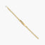 Pulsera esclava de oro 18K con chapa oval 18 cm